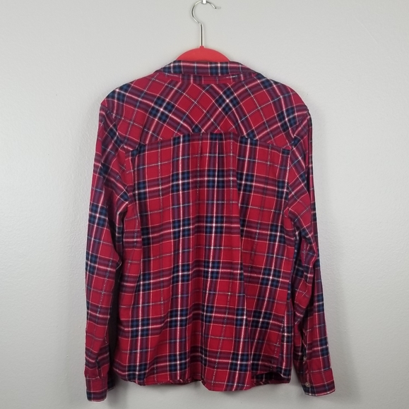 Croft & Barrow Red Plaid 100% Cotton Button Down - Picture 6 of 6